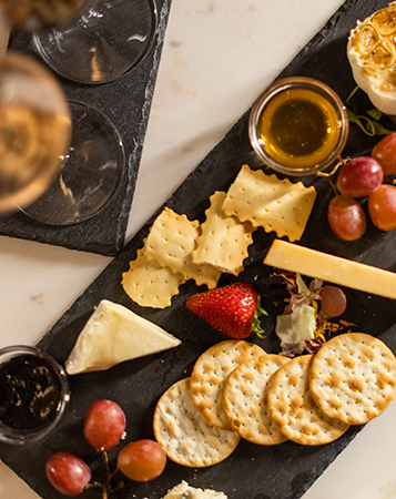 wine and cheese board